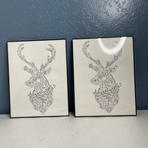 Mainstays Adult coloring wall art with glass frame 13x10 Deer print with message